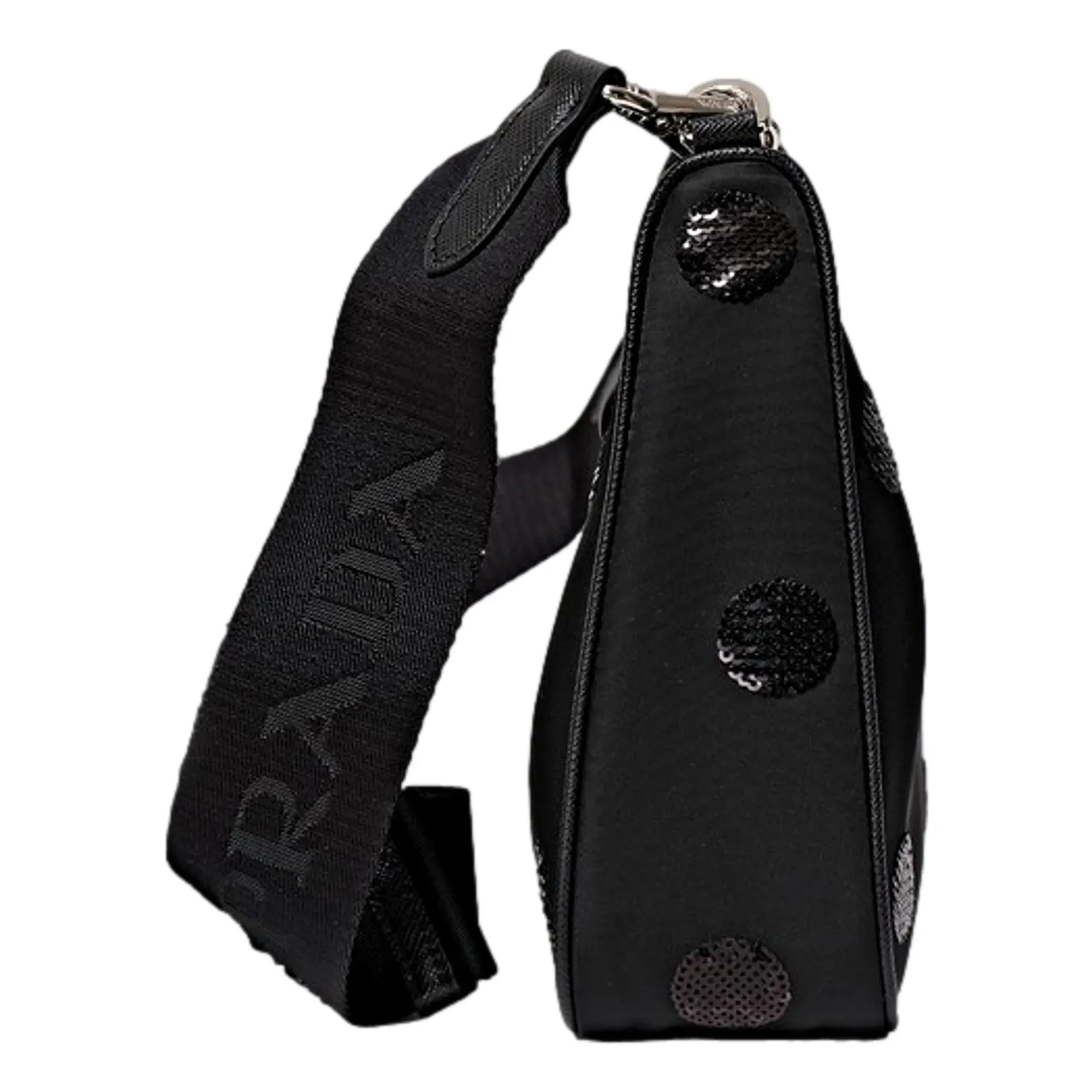 Prada Re-Edition 2005 Hobo Bag Tessuto Nylon Sequin Embellished