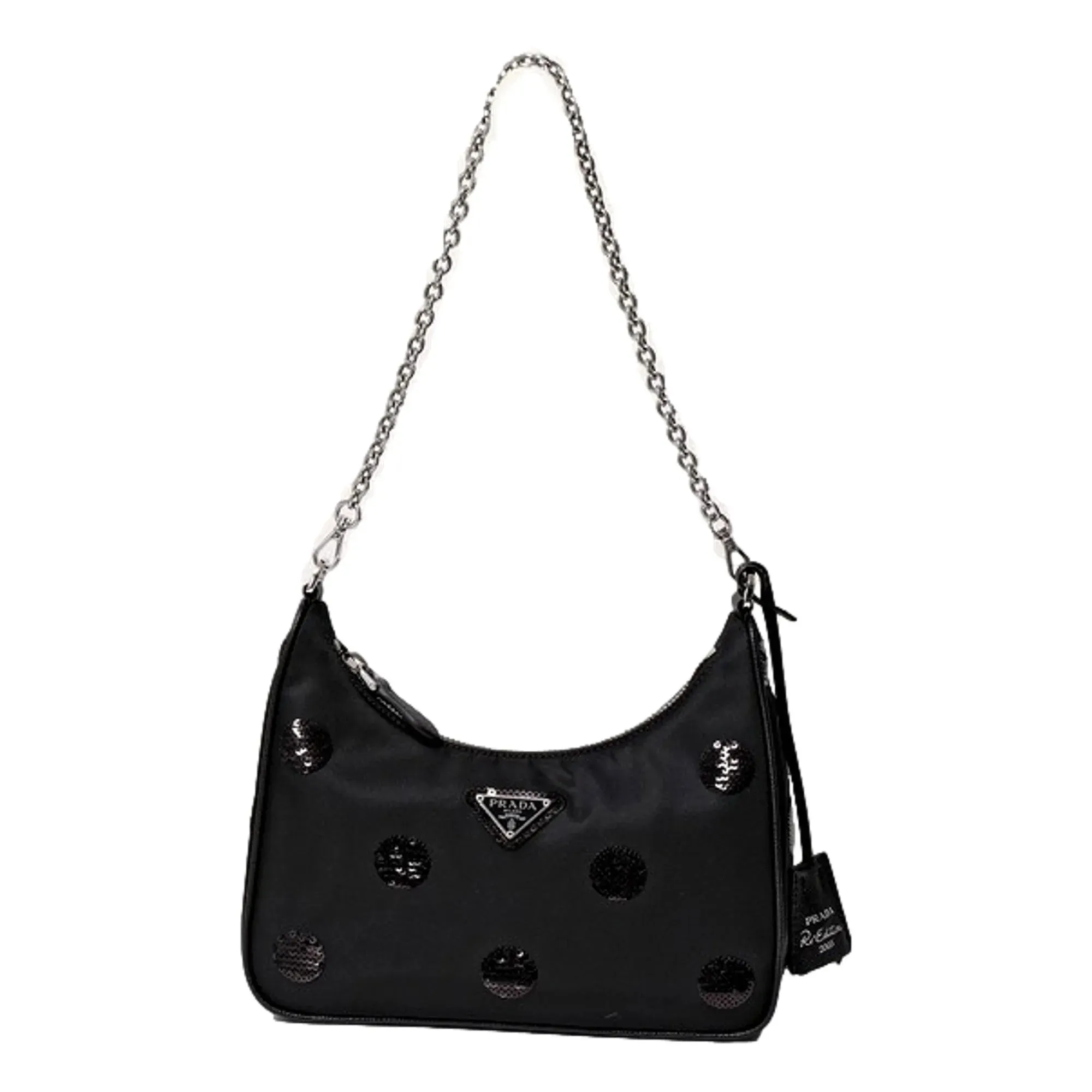 Prada Re-Edition 2005 Hobo Bag Tessuto Nylon Sequin Embellished