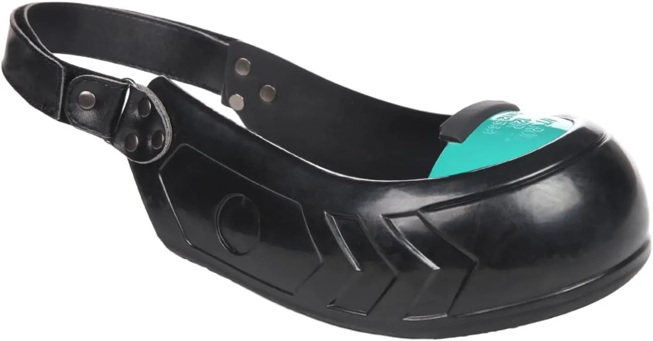 Protective Steel Toe Overshoes with Slip-Resistant Soles, Heavy-Duty Rubber Shoe Covers with Aluminum Toe Caps for Workplace Safety