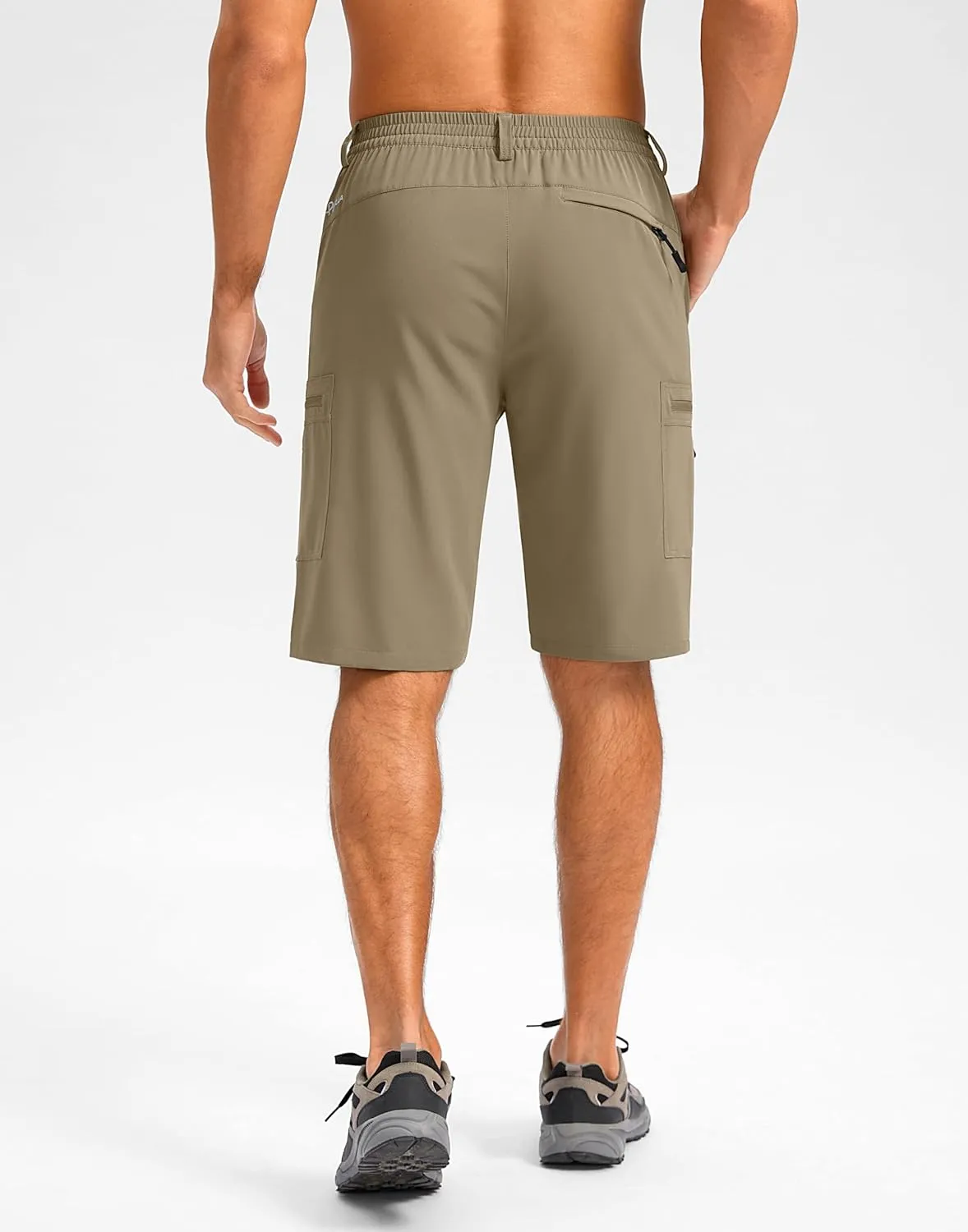 Pudolla Men's Hiking Shorts 11" Lightweight Cargo Work Shorts for Men Summer Travel Golf Casual Outdoor with 5 Pockets