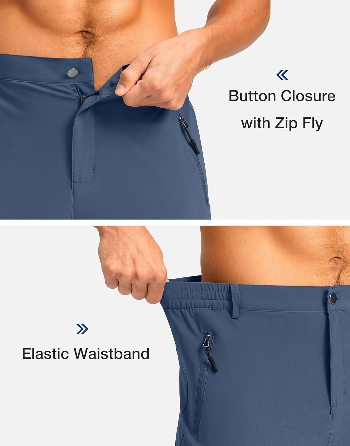 Pudolla Men's Hiking Shorts 11" Lightweight Cargo Work Shorts for Men Summer Travel Golf Casual Outdoor with 5 Pockets