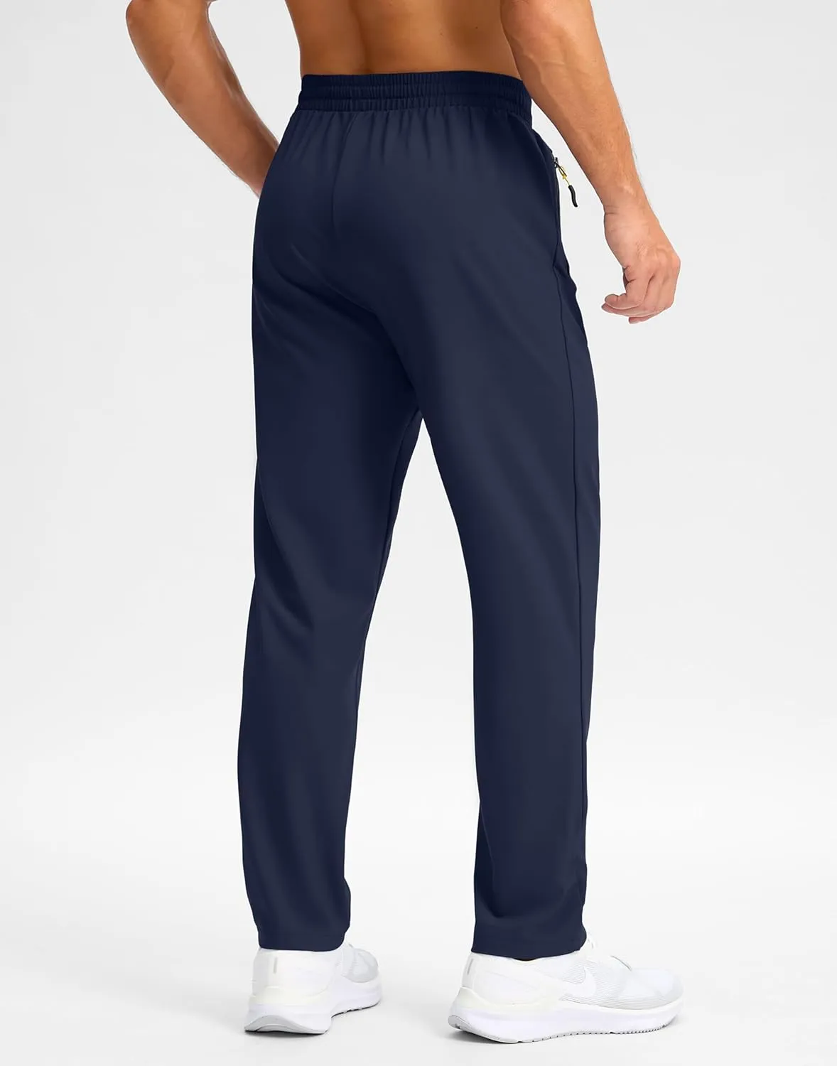 Pudolla Men's Lightweight Hiking Pants Quick-Dry Outdoor Sweatpants with Zipper Pockets for Casual Travel Athletic Workout