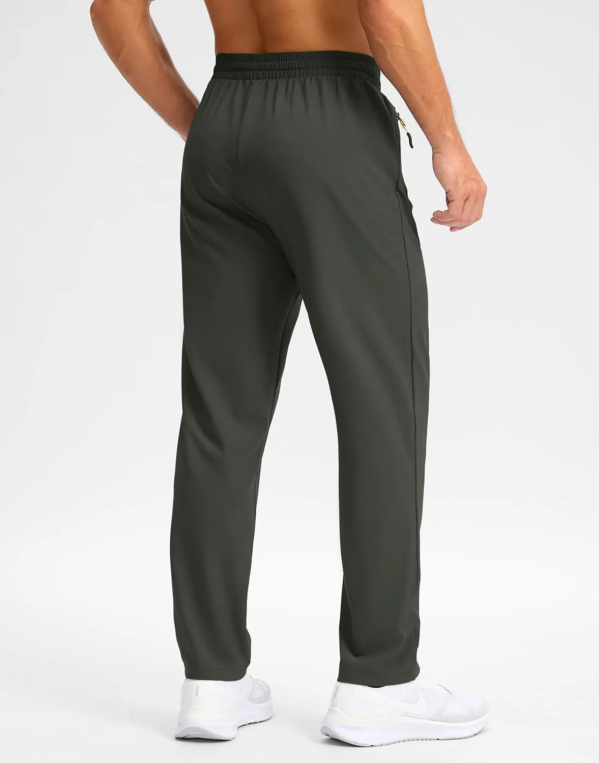 Pudolla Men's Lightweight Hiking Pants Quick-Dry Outdoor Sweatpants with Zipper Pockets for Casual Travel Athletic Workout
