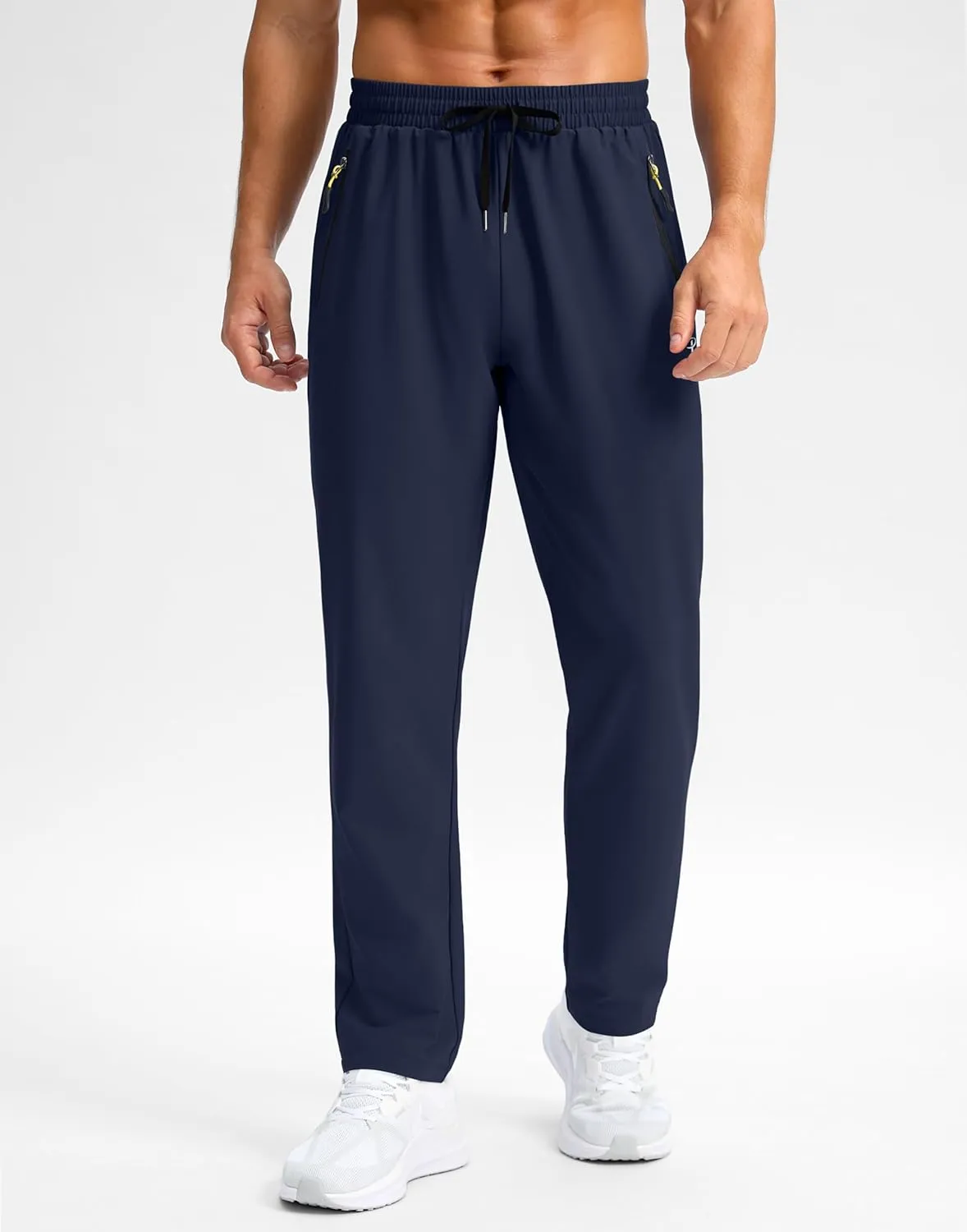 Pudolla Men's Lightweight Hiking Pants Quick-Dry Outdoor Sweatpants with Zipper Pockets for Casual Travel Athletic Workout