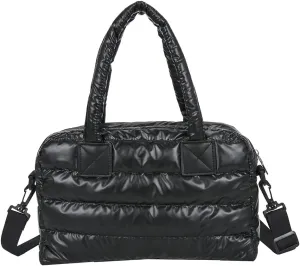 Puffer Tote Bag for Women, Quilted Cotton Padded Designer Handbag, Winter Down Padded Shoulder Bag