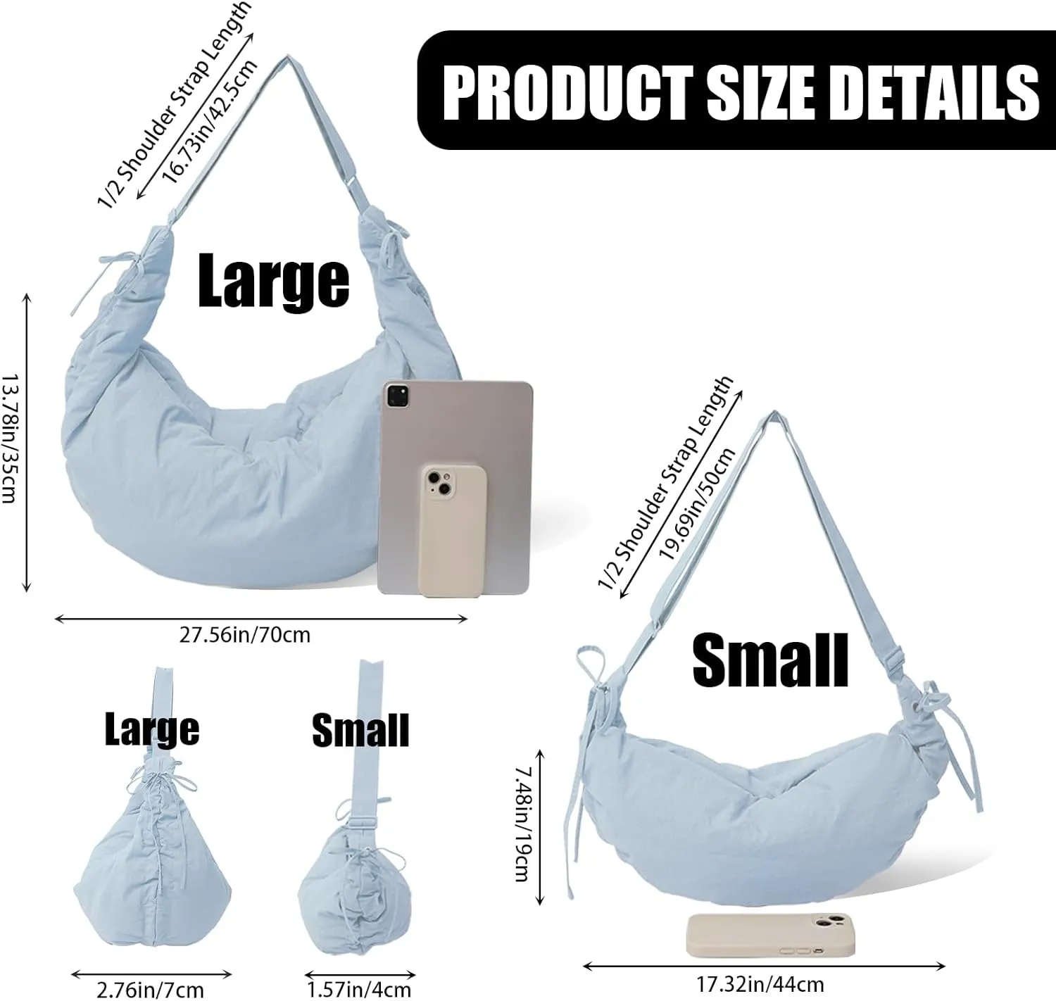 Puffer Tote Bag for Women,Oversized Nylon Soft Down Cotton Padding Bag Crossbody Shoulder Bag with Zipper
