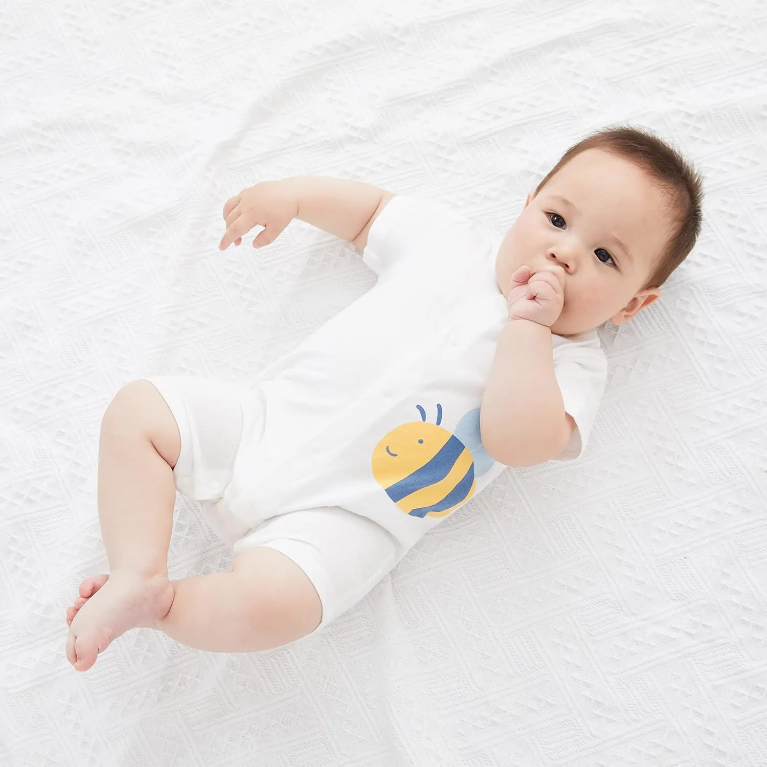 pureborn Baby Romper Bodysuits 2-Pack Unisex Soft Cotton One-Piece Outfit for Infant Boys Girls 0-24 Months