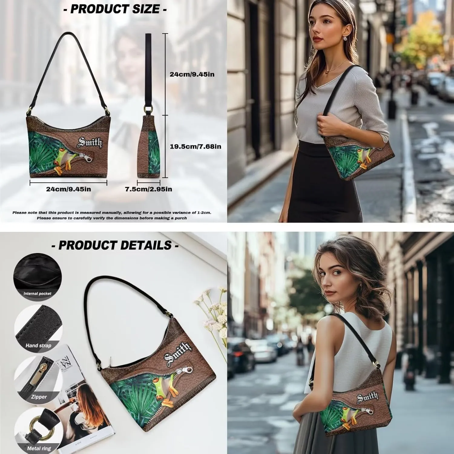 Purse and Wallet Set for Women Lightweight Underarm Purse Hobo Bag Shoulder Bag with Leather Wallet for Women Lady