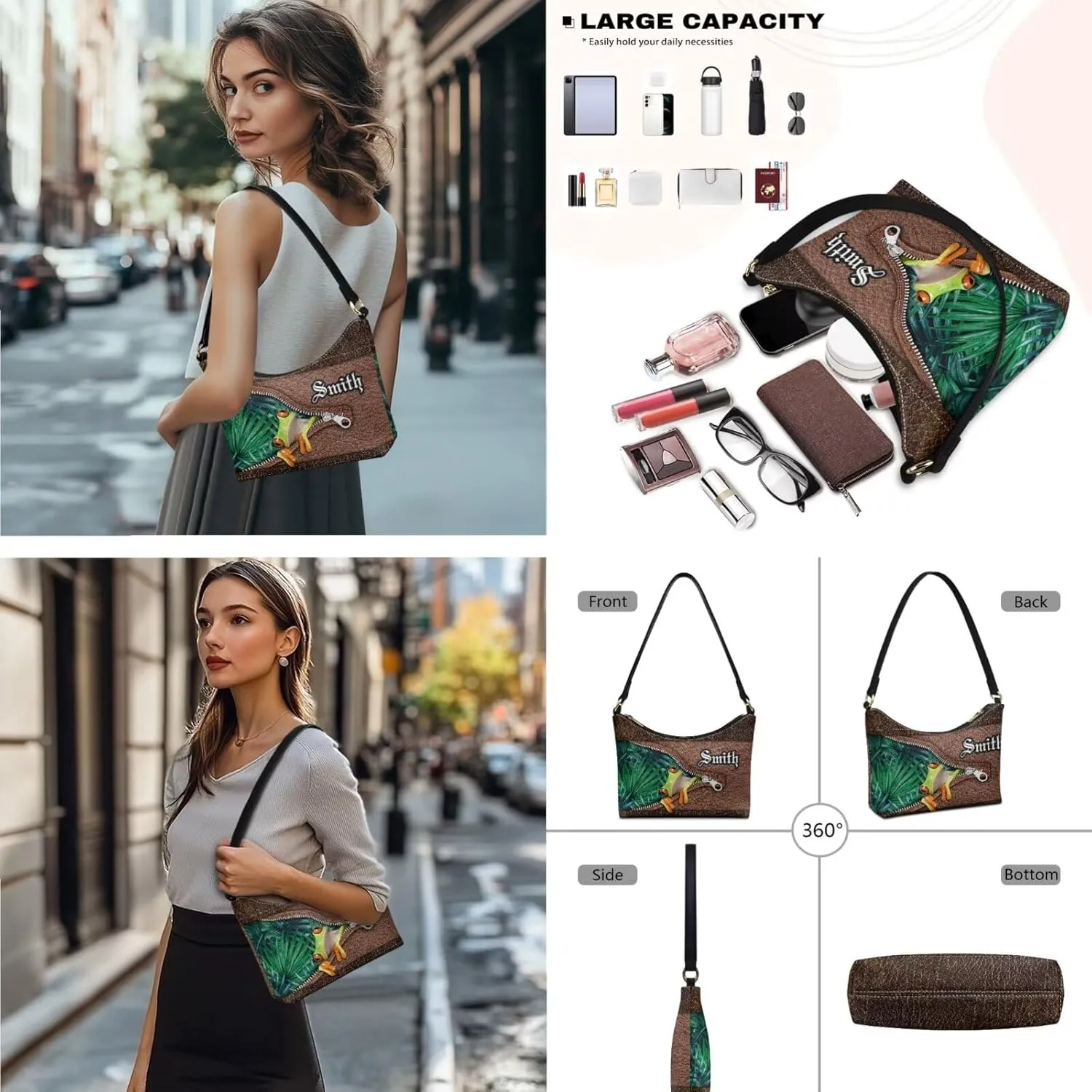 Purse and Wallet Set for Women Lightweight Underarm Purse Hobo Bag Shoulder Bag with Leather Wallet for Women Lady