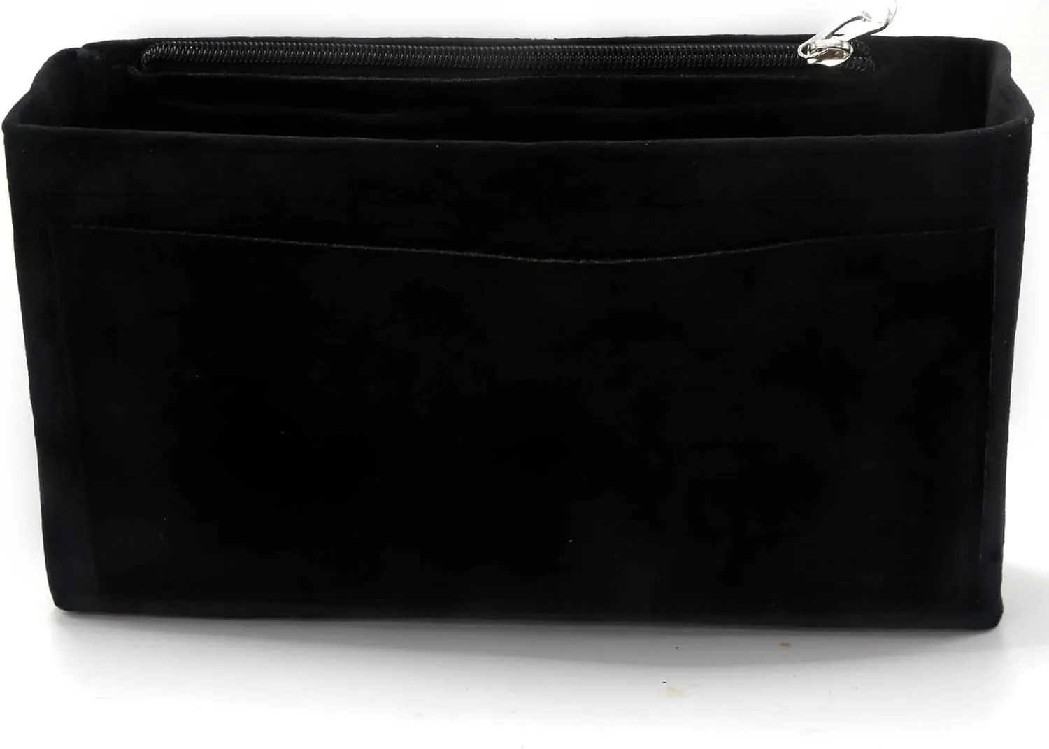 Purse Organizer Insert, Suede Bag Organizer Handbag Tote Shaper, Suede Material, Soft and Non Damaging Bag (Black, Slender Large)