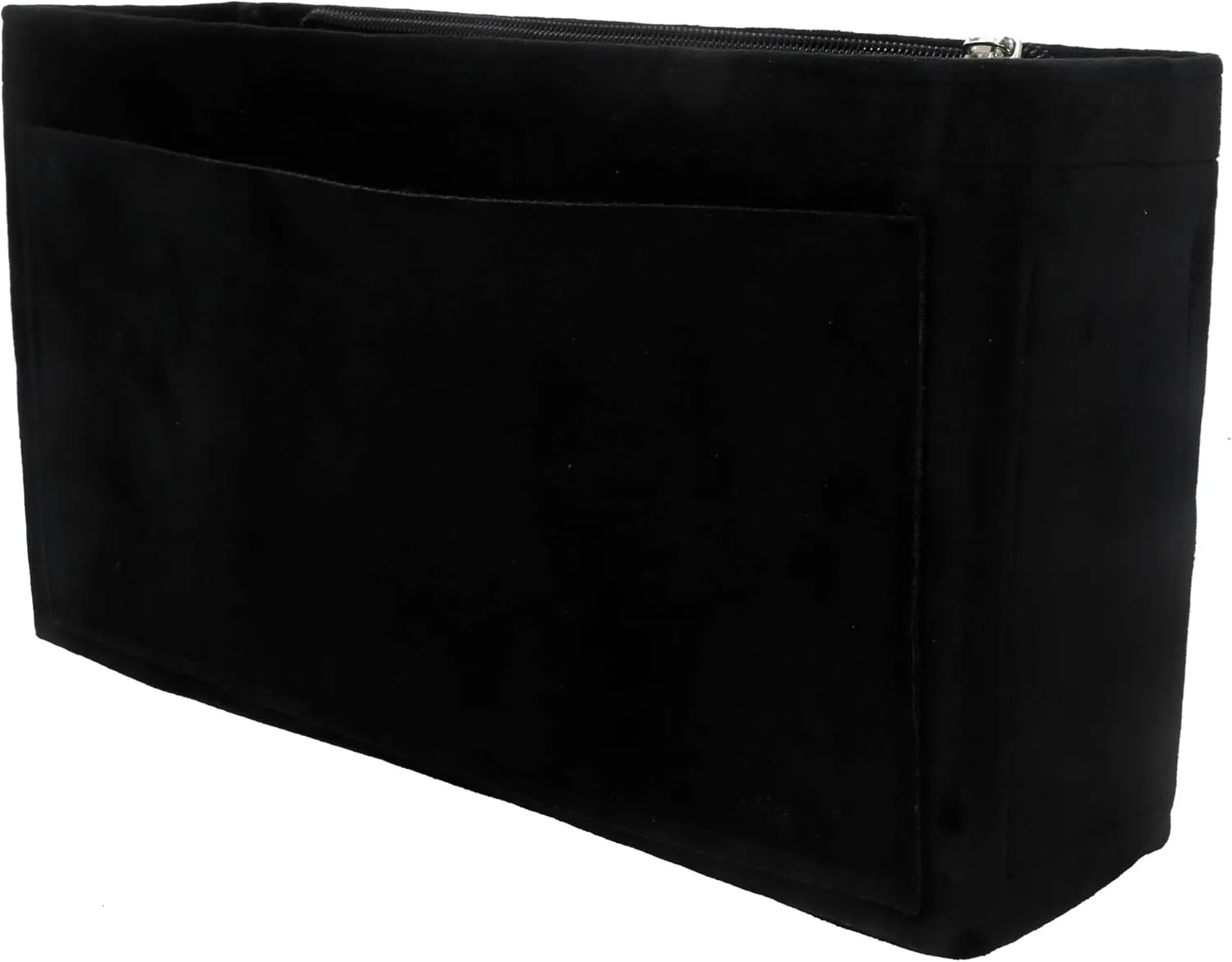 Purse Organizer Insert, Suede Bag Organizer Handbag Tote Shaper, Suede Material, Soft and Non Damaging Bag (Black, Slender Large)