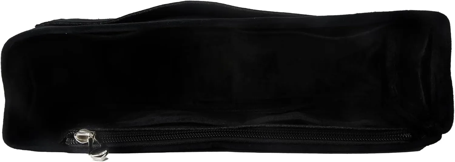 Purse Organizer Insert, Suede Bag Organizer Handbag Tote Shaper, Suede Material, Soft and Non Damaging Bag (Black, Slender Large)