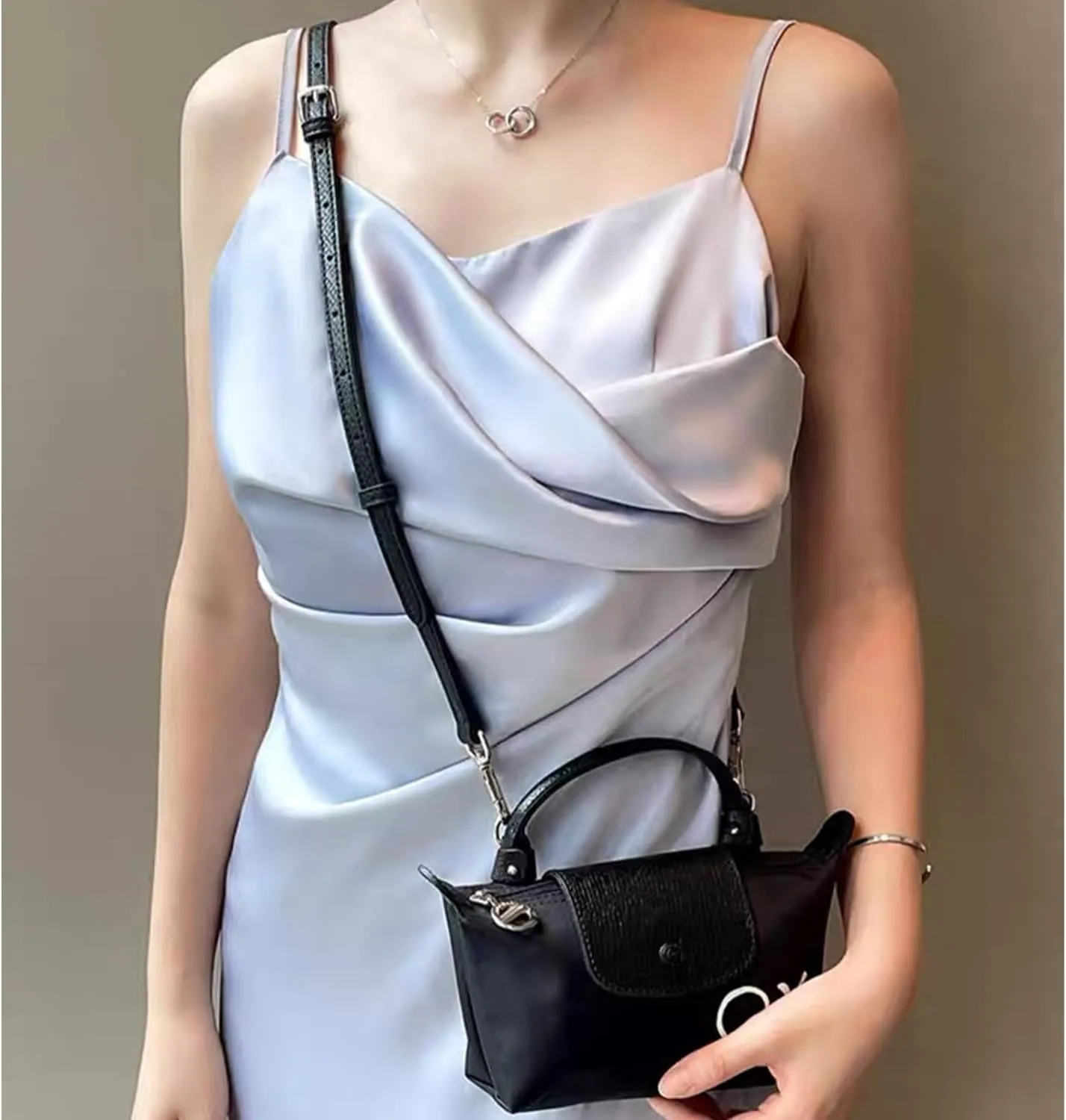 Purse Strap Leather Purse Crossbody Adjustable Shoulder Strap for Suitable for Long Champ Handbags