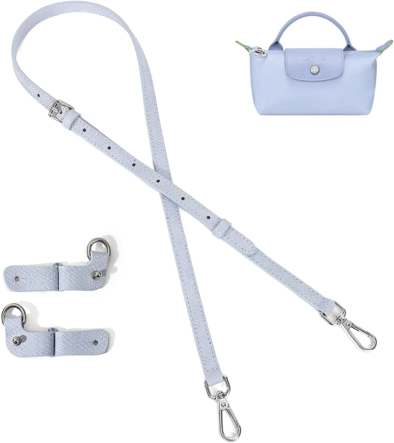 Purse Strap Leather Purse Crossbody Adjustable Shoulder Strap for Suitable for Long Champ Handbags