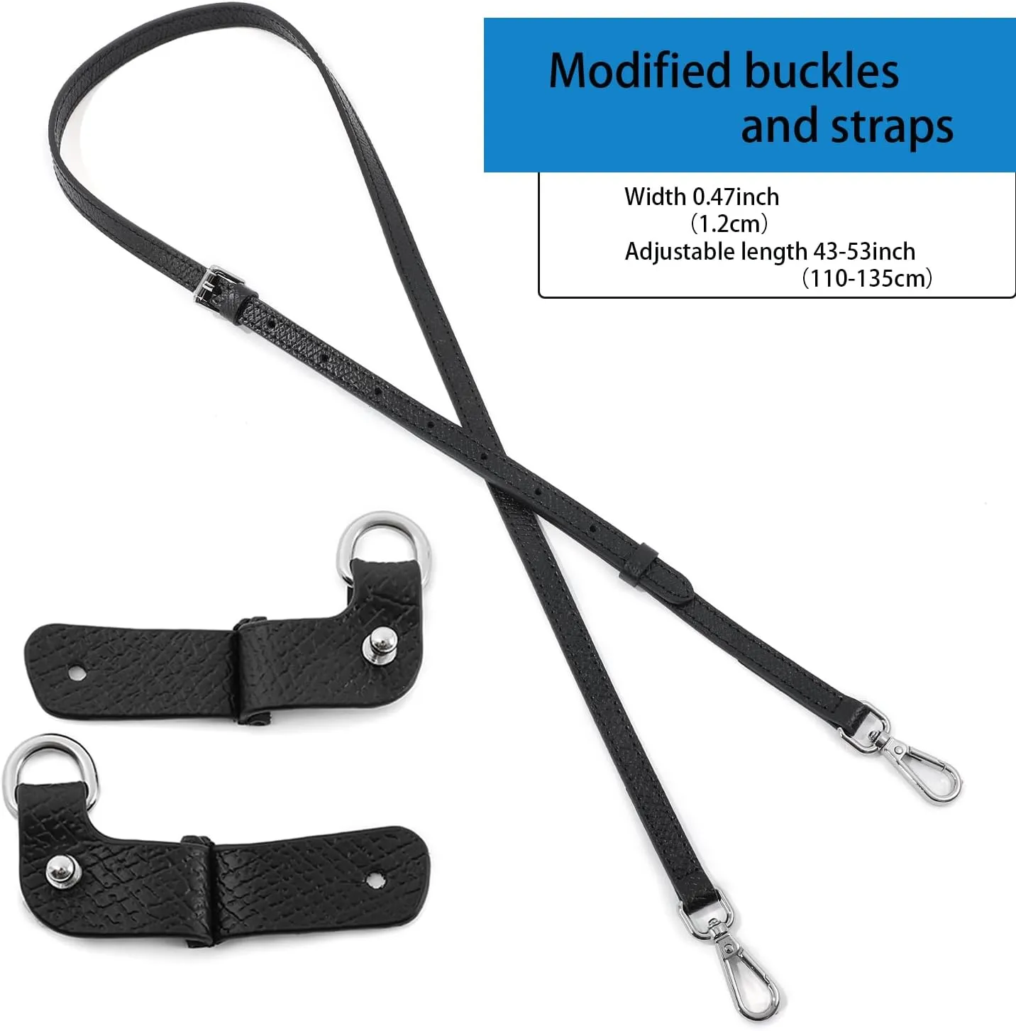 Purse Strap Leather Purse Crossbody Adjustable Shoulder Strap for Suitable for Long Champ Handbags