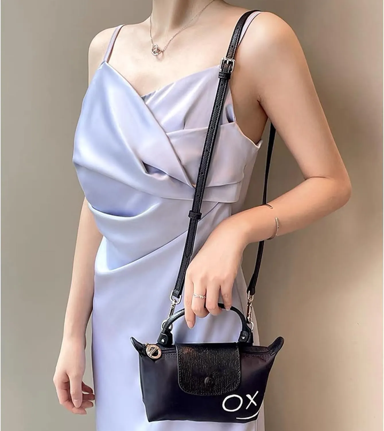 Purse Strap Leather Purse Crossbody Adjustable Shoulder Strap for Suitable for Long Champ Handbags
