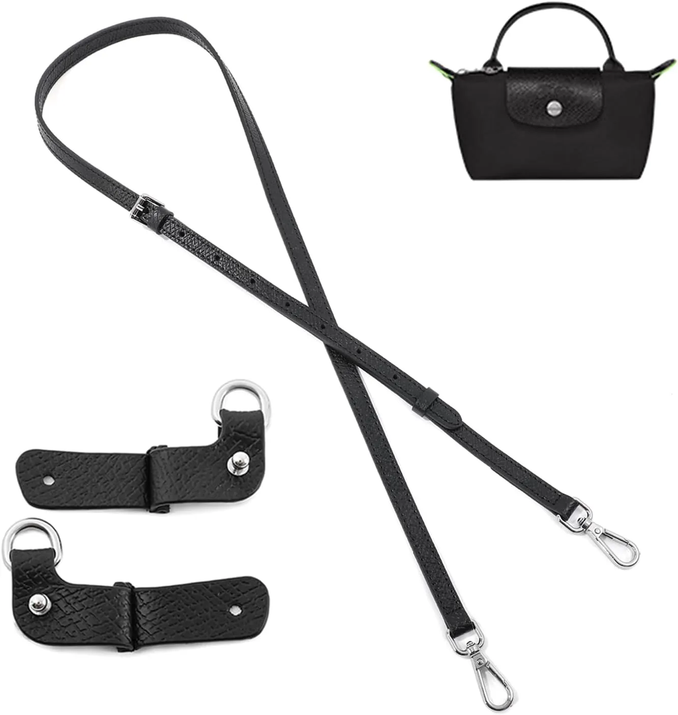 Purse Strap Leather Purse Crossbody Adjustable Shoulder Strap for Suitable for Long Champ Handbags