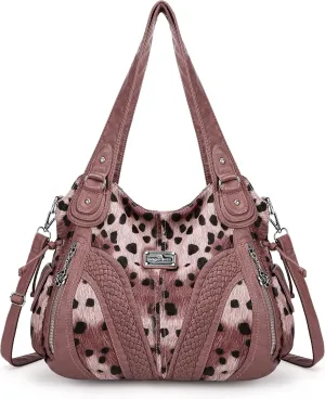 Purses and Handbags Women Fashion Tote Bag Shoulder Bags Top Handle Satchel Purses Washed Synthetic Leather Handbag