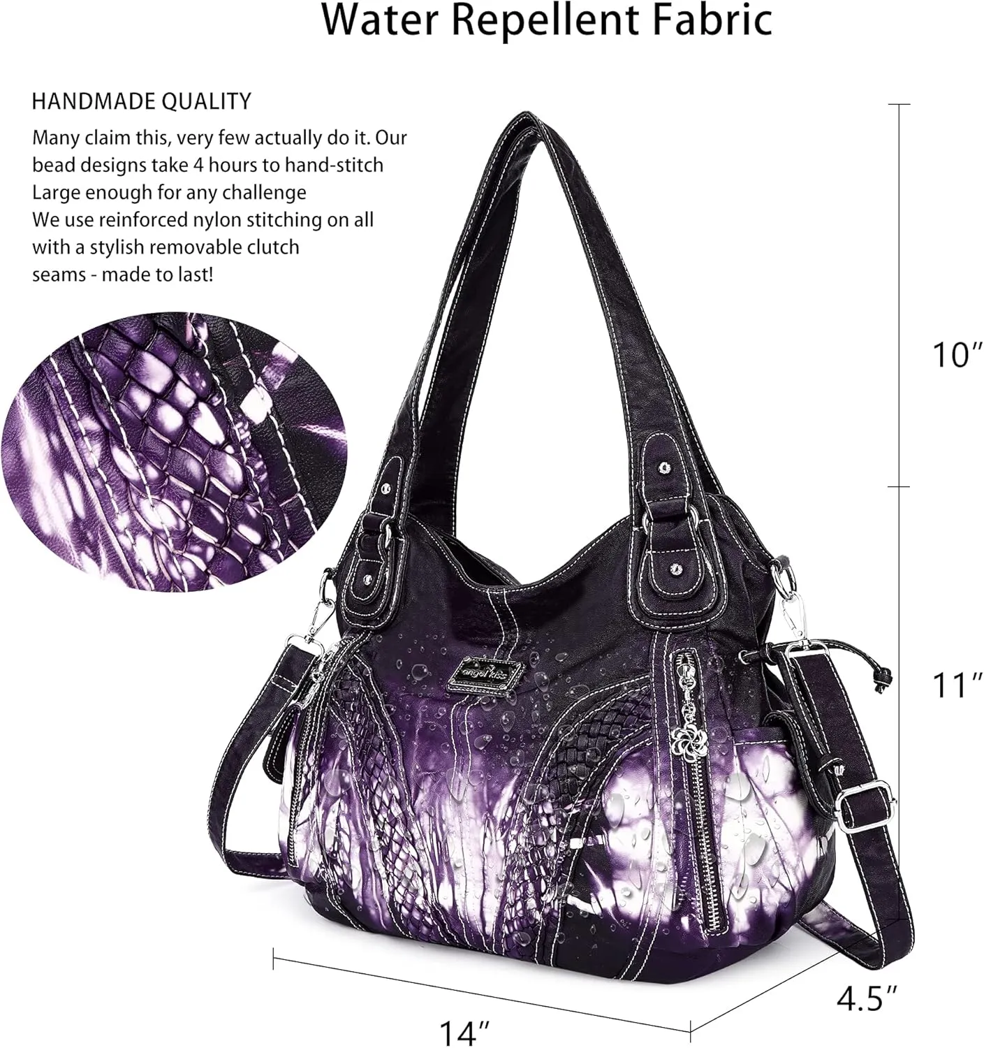 Purses and Handbags Women Fashion Tote Bag Shoulder Bags Top Handle Satchel Purses Washed Synthetic Leather Handbag