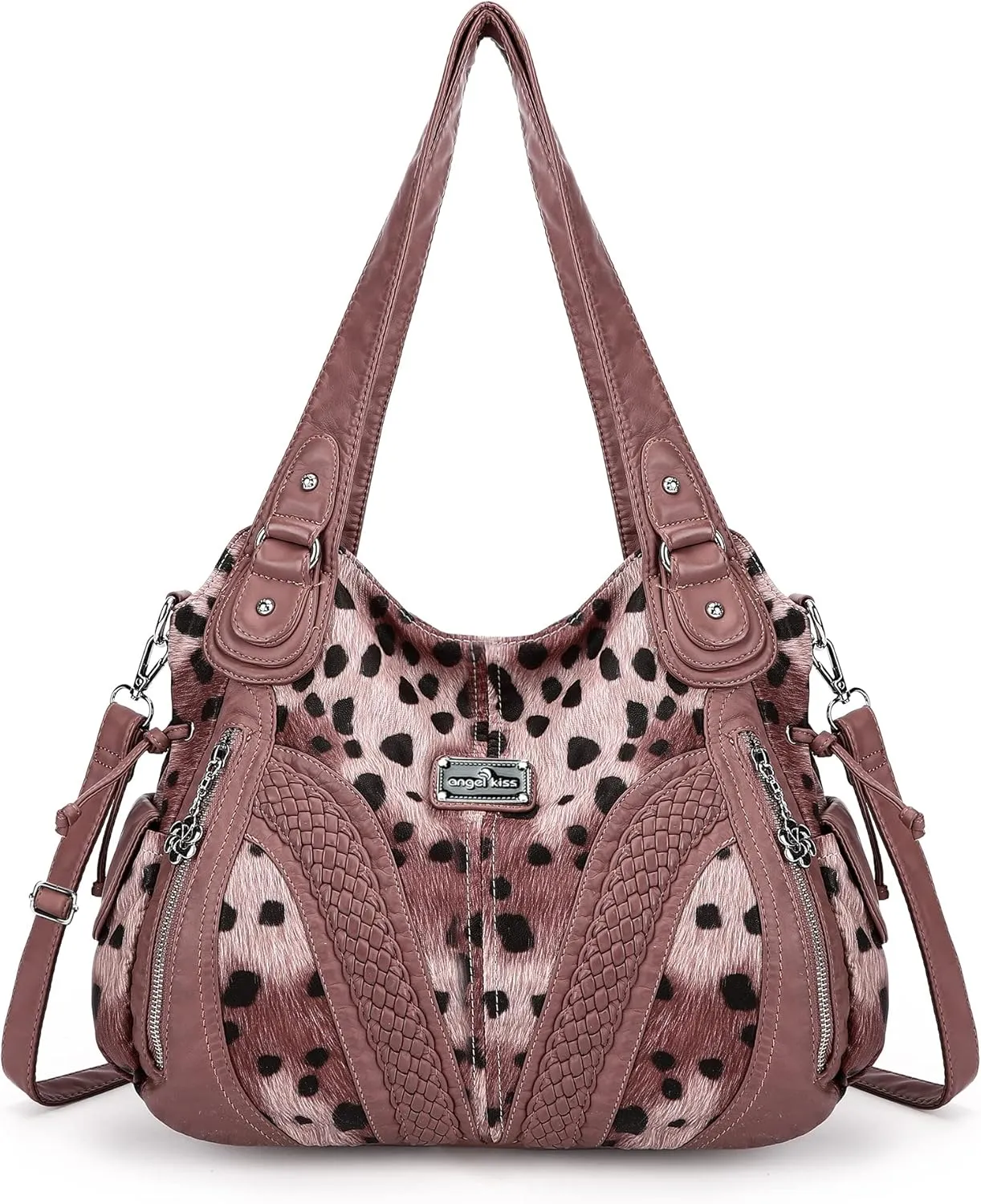 Purses and Handbags Women Fashion Tote Bag Shoulder Bags Top Handle Satchel Purses Washed Synthetic Leather Handbag