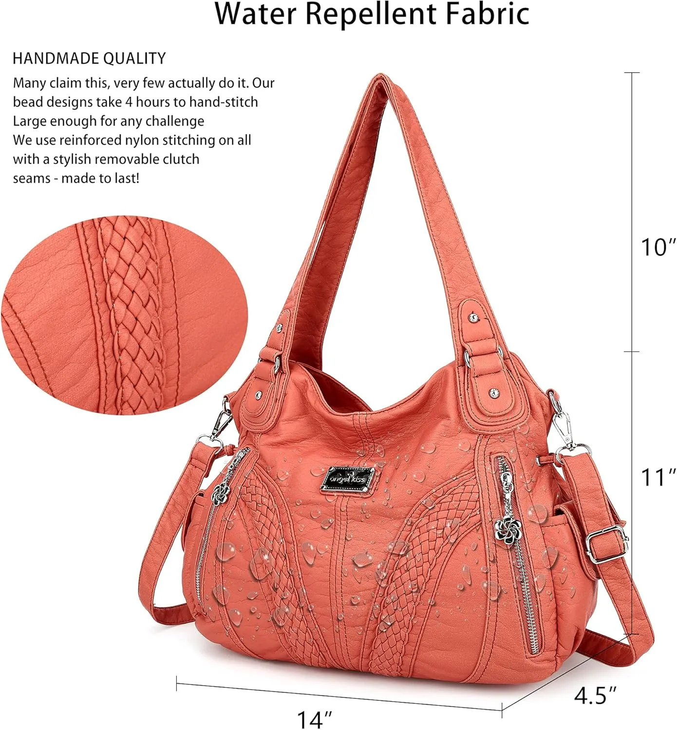 Purses and Handbags Women Fashion Tote Bag Shoulder Bags Top Handle Satchel Purses Washed Synthetic Leather Handbag