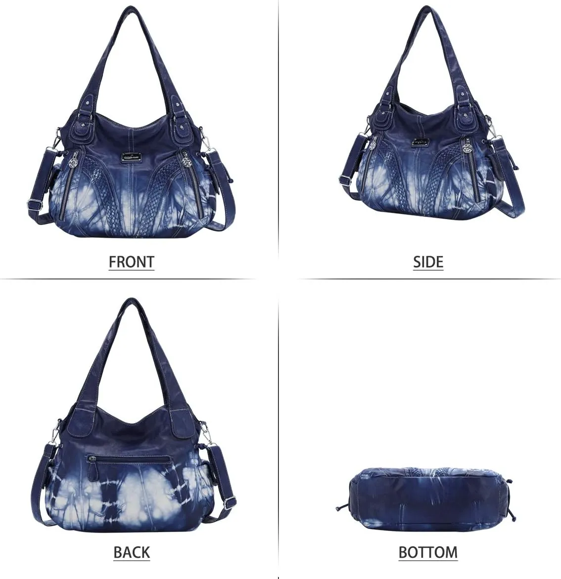 Purses and Handbags Women Fashion Tote Bag Shoulder Bags Top Handle Satchel Purses Washed Synthetic Leather Handbag