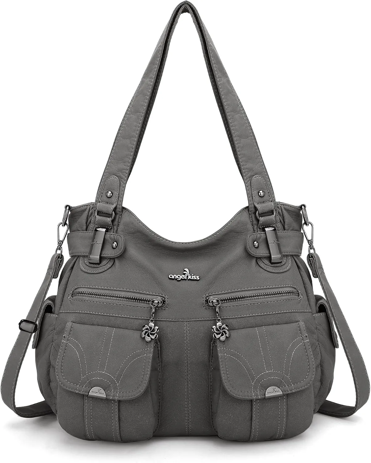 Purses and Handbags Women Tote Shoulder Top Handle Satchel Hobo Bags Fashion Washed Leather Purse
