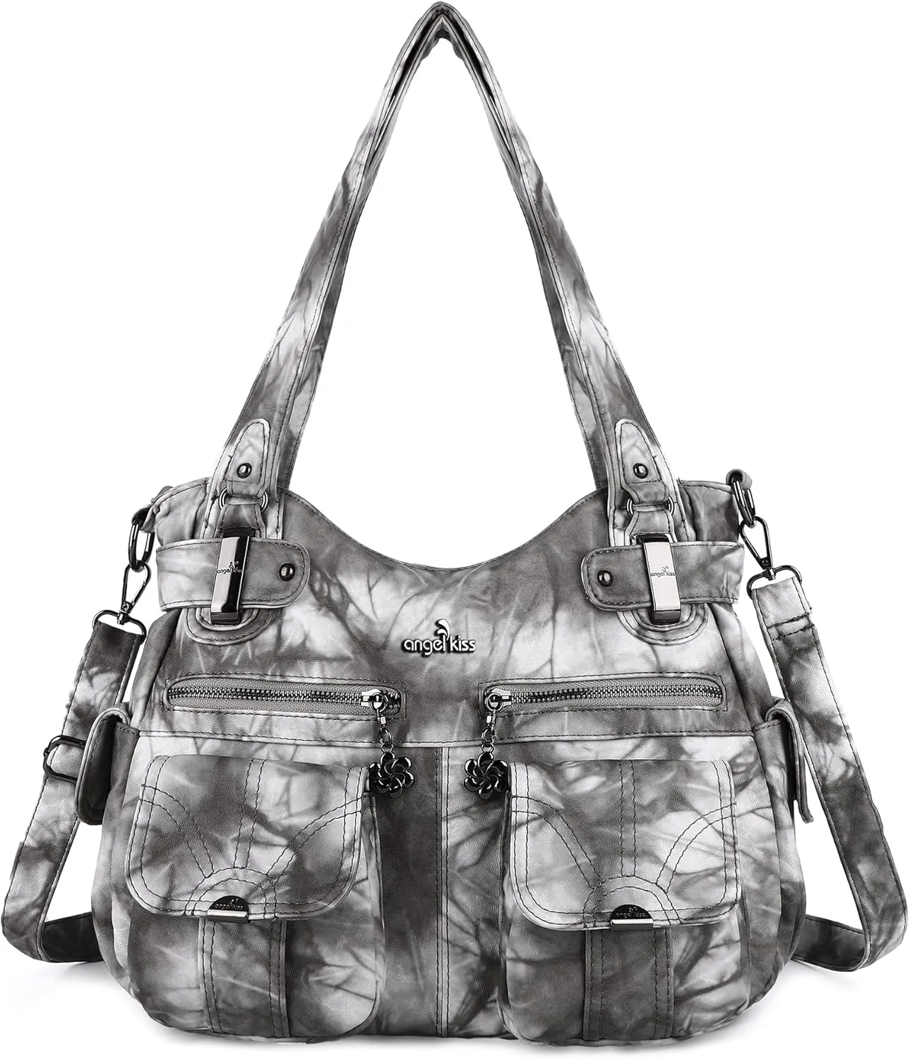 Purses and Handbags Women Tote Shoulder Top Handle Satchel Hobo Bags Fashion Washed Leather Purse