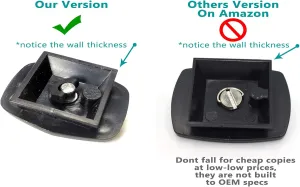 QB-4W 44mm Quick Release Plate Platform Direct Fit (2-Pack) for Amazon Basics 60-Inch Tripod, LWT-60, Velbon CX, Df-50 404 504 7000 9000 Vct-d580rm Vct-d680rm Vct-r640 Vct-60av