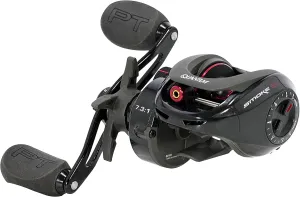 Quantum Smoke Baitcast Fishing Reel, Size 100 Reel, Large EVA Handle Knobs and Continuous Anti-Reverse Clutch, 10 1 Bearings, Black