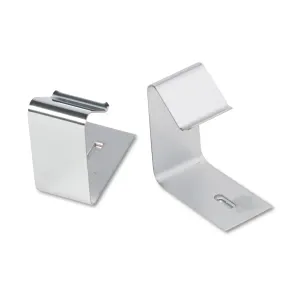 Quartet® Flexible Metal Cubicle Hangers, For 1.5" to 2.5" Thick Partition Walls, Silver, 2/Set