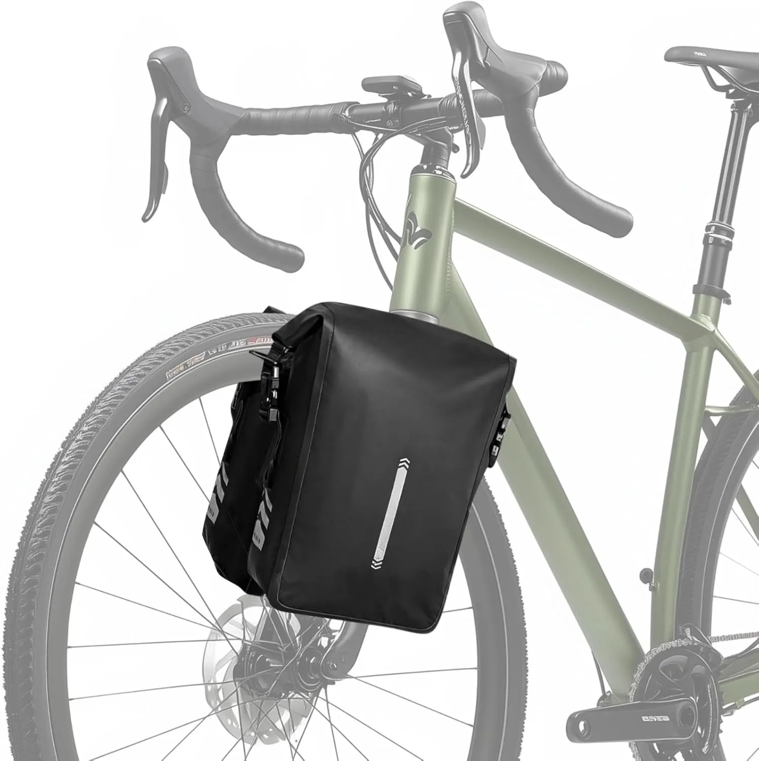 Quick-Release Bike Fork Bag, Waterproof 6 L Dry Bag With Reflective Nylon And Roll-Top Design, Ideal For Outdoor Cycling