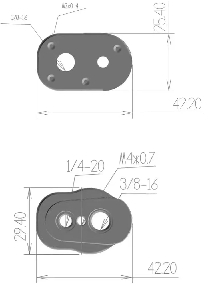 Quick Release Lock Mount Plate Bracket for ARRI RED Camera Monitor Wireless Focus Motor 3/8" 1/4 Screw (Yellow)