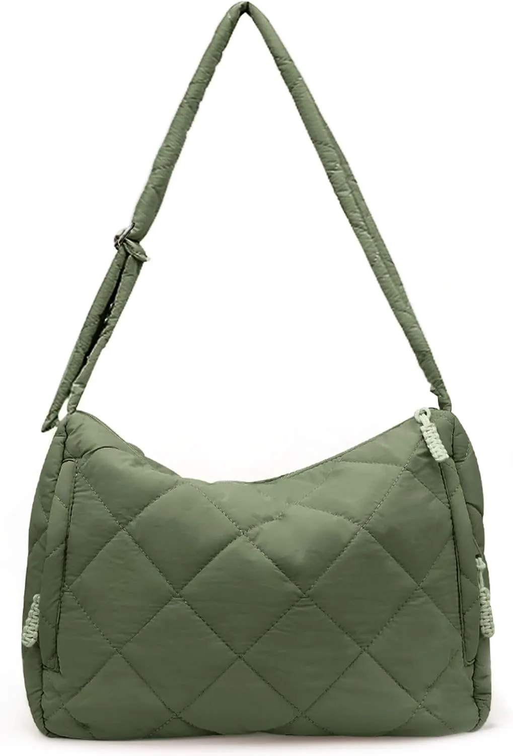 Quilted Puffer Tote Bags for Women, Puffy Crossbody Shoulder Handbags, Hobo Bag