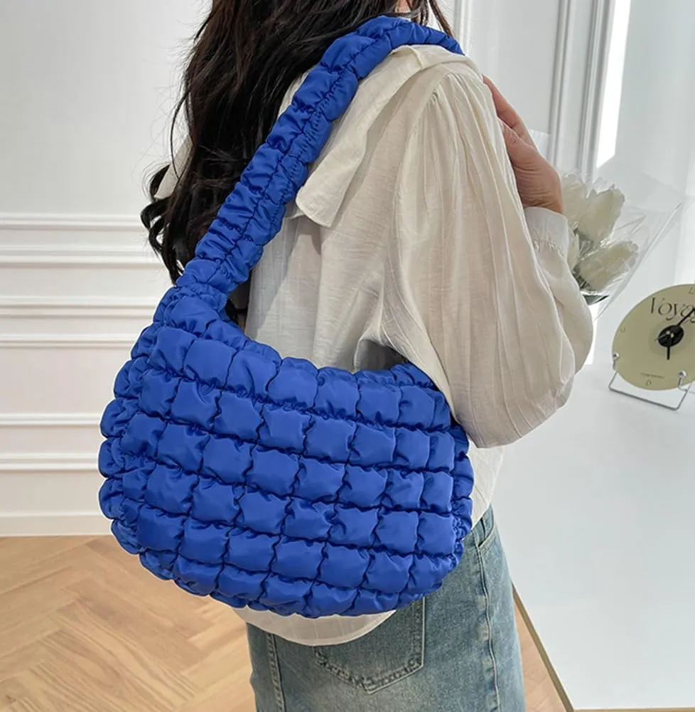 Quilted Tote Bag for Women Puffer Bag Lightweight Padding Shoulder Purse Hobo Bags Satchel Handbag Cloud Bags with Zip 2025