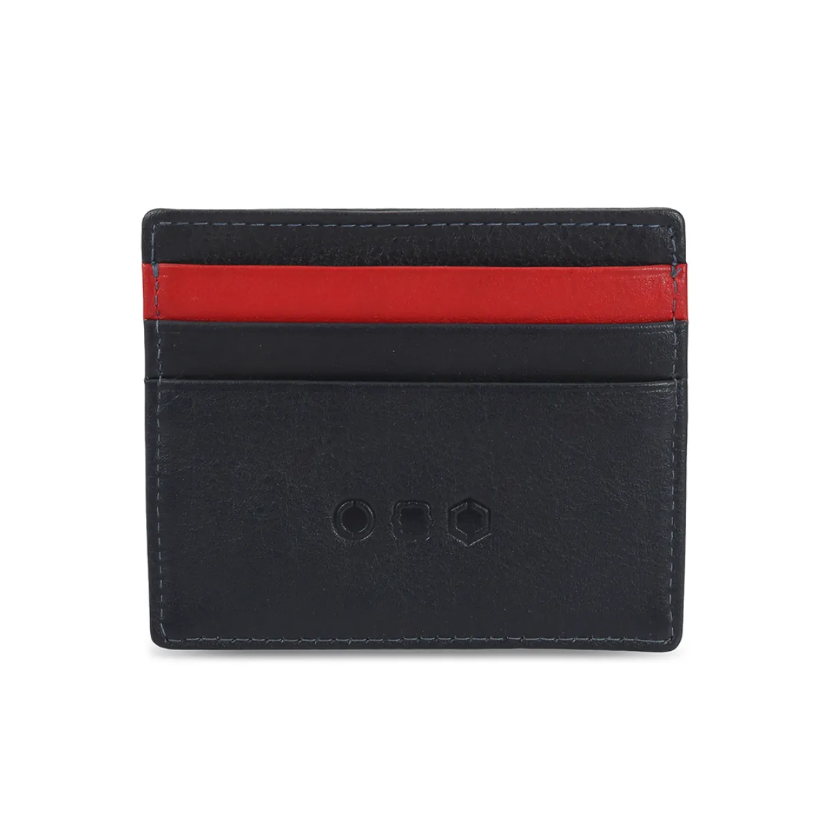Rafa Leather Multi-Slot Card Holder/Wallet (Navy Blue)