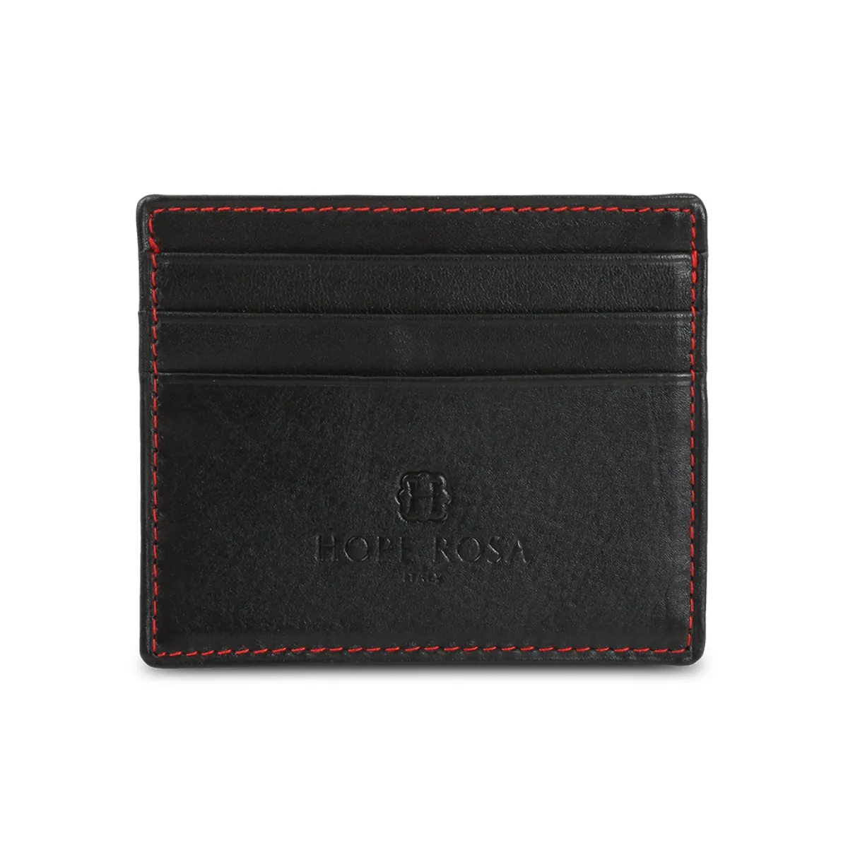 Rafa Leather Multi-Slot Card Holder/Wallet (Navy Blue)