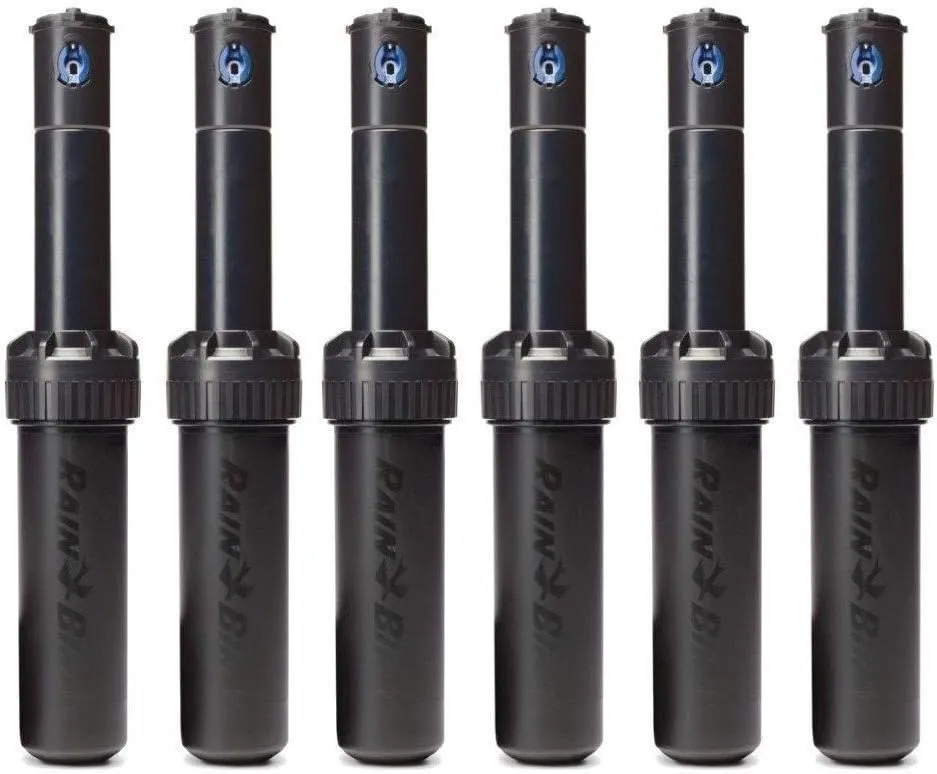 Rain-bird 5000 Series Rotor Sprinkler Head - 5004 PC Model, Adjustable 40-360 Degree Part-Circle, 4 Inch Pop-Up Lawn Sprayer Irrigation System - 25 to 50 Feet Water Spray Distance (Y54007) (6 Pack)