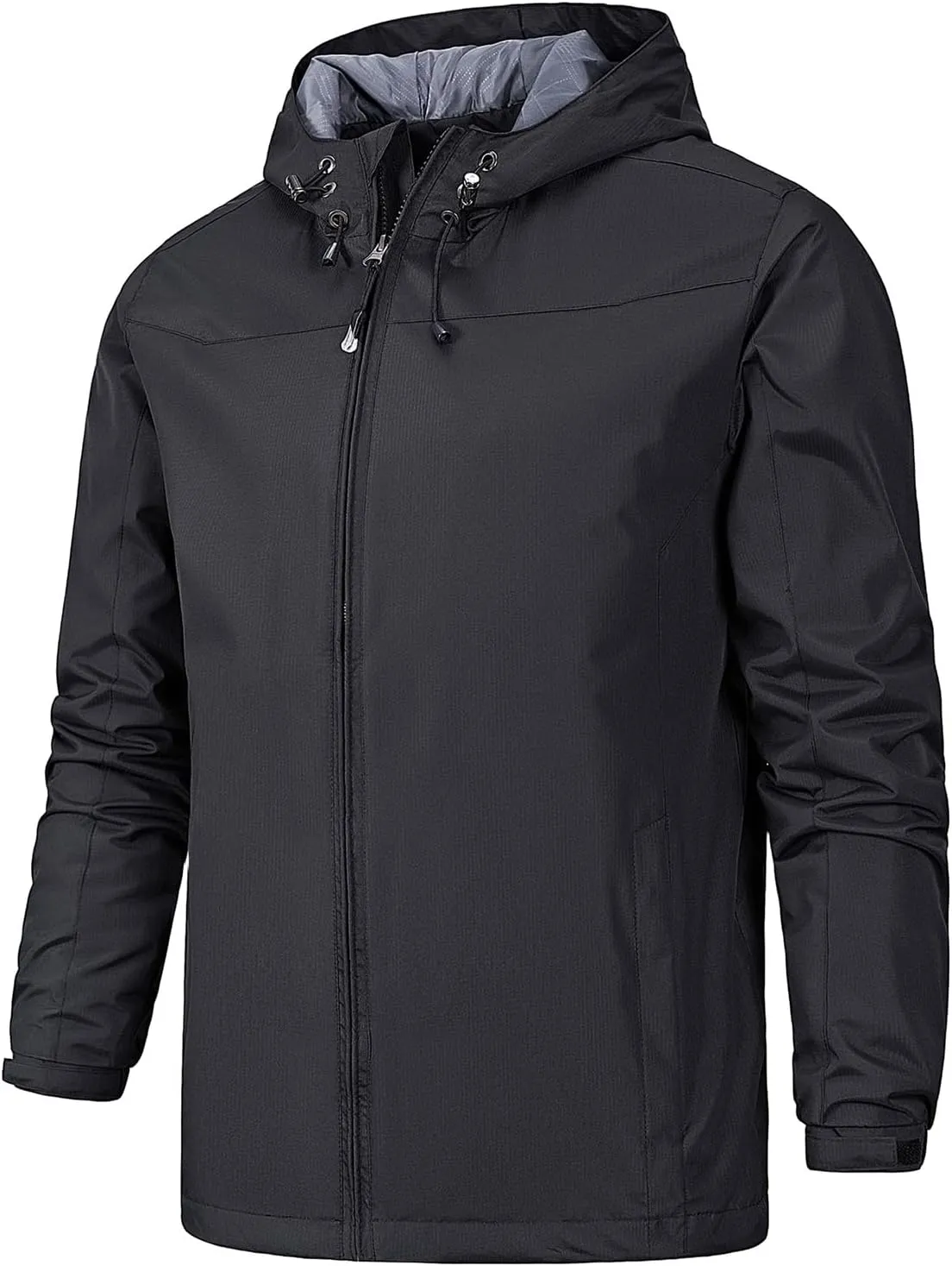 Rain Jacket for Men Lightweight Waterproof Windbreaker Shell Jacket Raincoat with Hood for Hiking Travel Outdoor