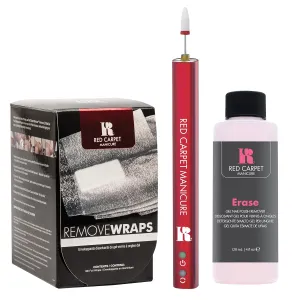 RC Red Carpet Manicure Gel Nail Polish Remover Bundle – Fast & Safe Gel Removal, Nail Care Tools for At-Home, Hydrating Remover, Electronic File for Efficient Prep and Removal. (Remover Bundle, Kit)