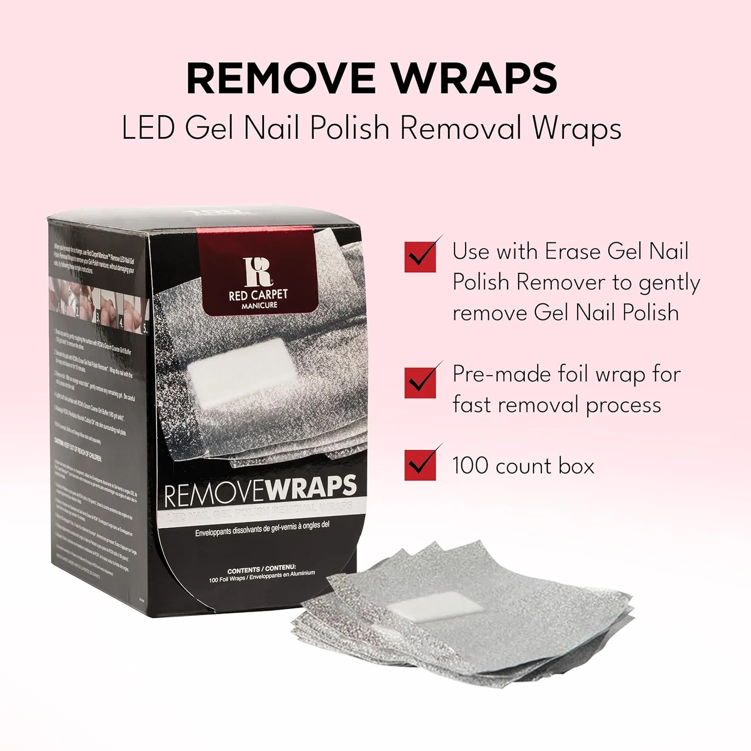 RC Red Carpet Manicure Gel Nail Polish Remover Bundle – Fast & Safe Gel Removal, Nail Care Tools for At-Home, Hydrating Remover, Electronic File for Efficient Prep and Removal. (Remover Bundle, Kit)