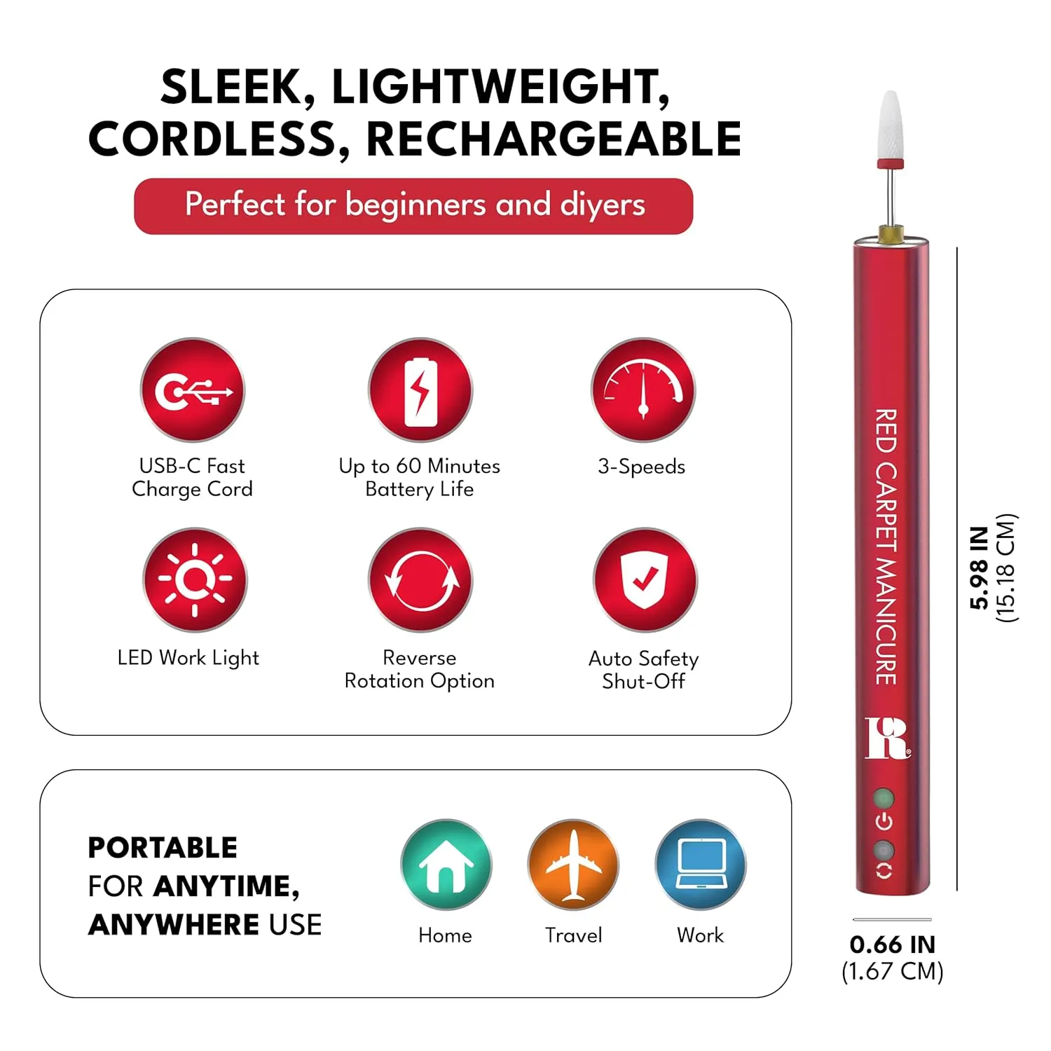 RC Red Carpet Manicure Gel Nail Polish Remover Bundle – Fast & Safe Gel Removal, Nail Care Tools for At-Home, Hydrating Remover, Electronic File for Efficient Prep and Removal. (Remover Bundle, Kit)