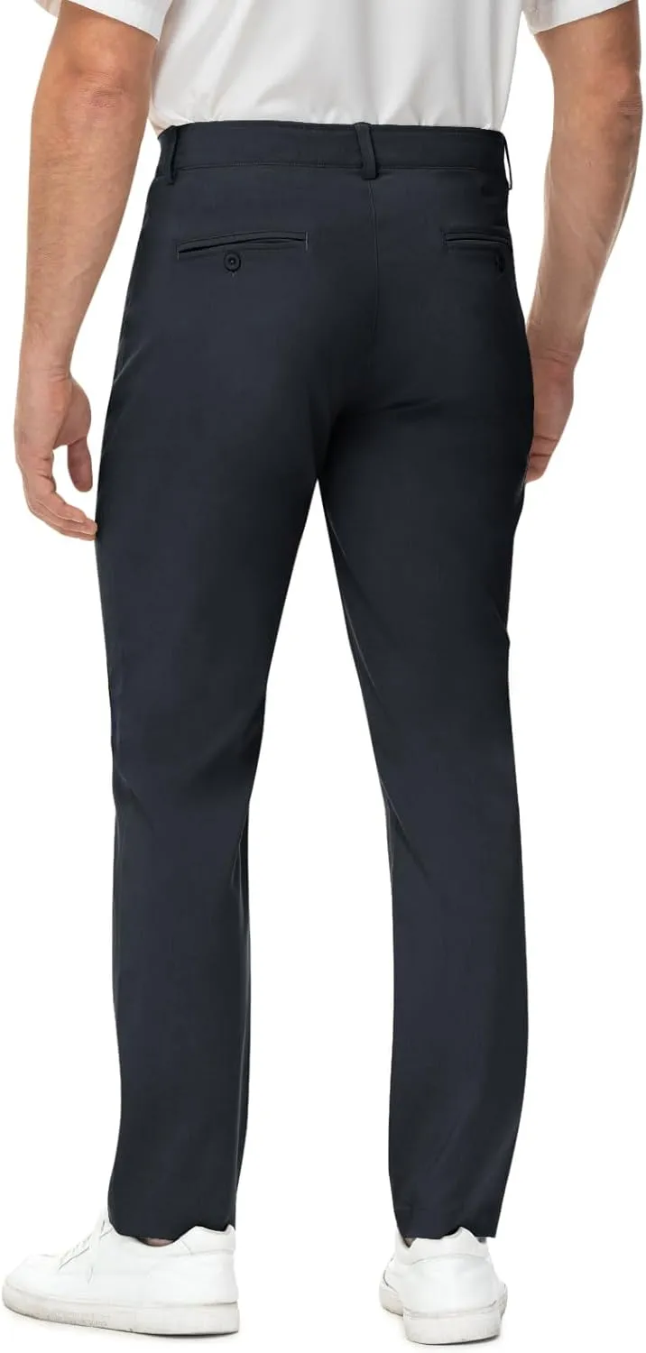Rdruko Men's Golf Stretch Pants Casual Slacks Lightweight Business Quick Dry Dress Work Trousers
