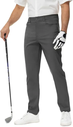 Rdruko Men's Golf Stretch Pants Casual Slacks Lightweight Business Quick Dry Dress Work Trousers