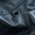 Real Black Sheepskin Classic Style V-Neck Hunting Waistcoat with Side Belts & Multiple Pockets