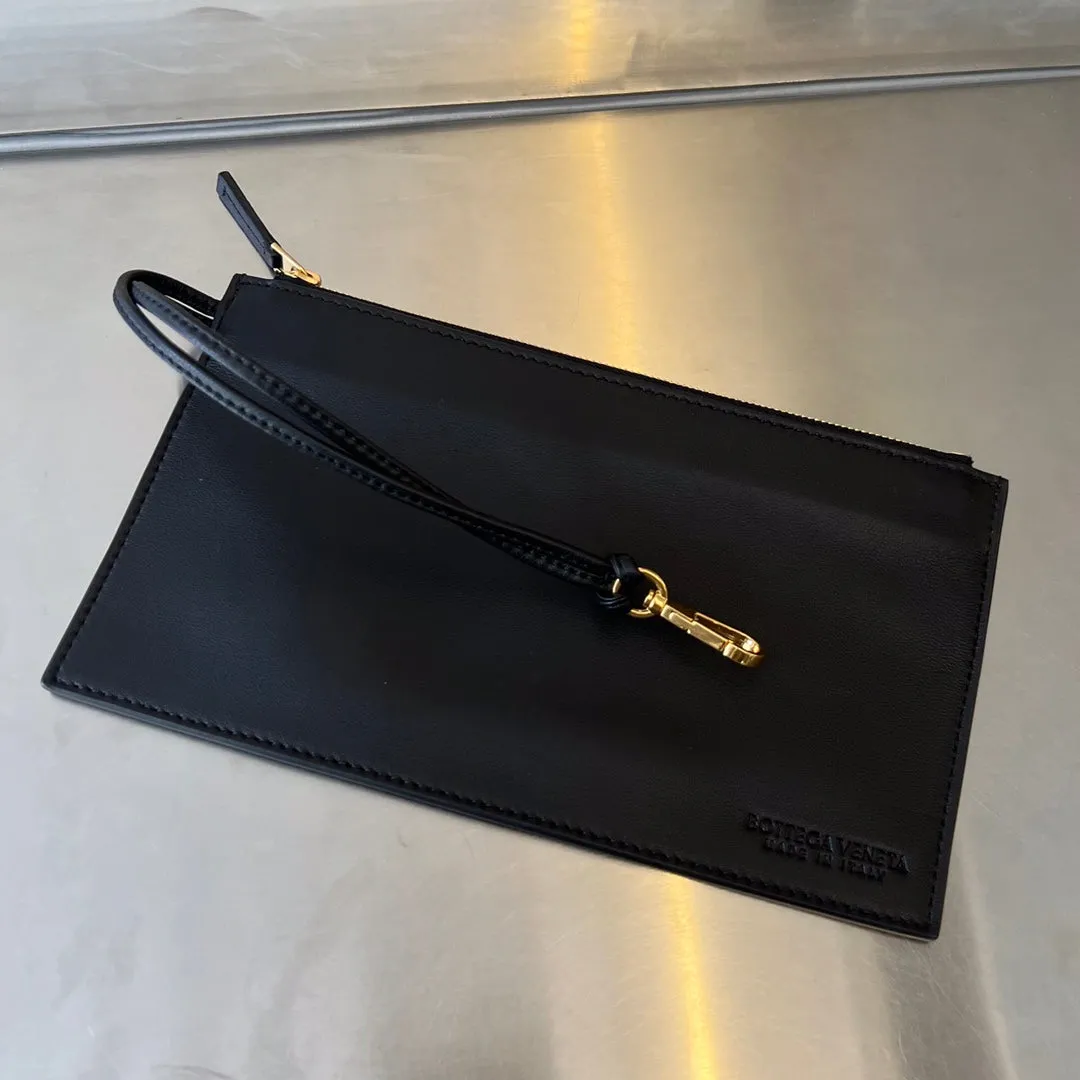 Reliable customer support BLACK Unbeatable range Veneta 28 LAMBSKIN Bottega CASSETTE MEDIUM