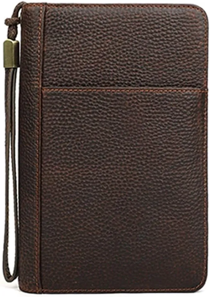Retro Wrinkle Leather Men's Handbag Portable Storage Bag