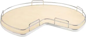 REV-A-SHELF Solid Surface Kidney-Shaped Lazy Susan for Corner Base Cabinet w/Swivel Bearing