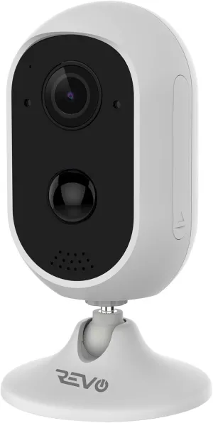 REVO America Stand-Alone Wireless Battery Operated Full-HD 1080p Security Camera with Two-Way Audio & PIR Sensor, 32GB Micro SD Card (RWXCU32-32G)