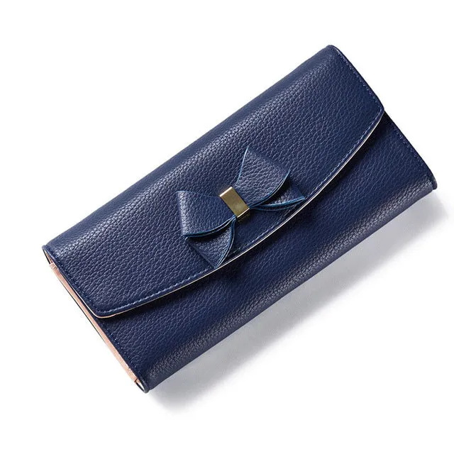 Ribbon Leather Wallet